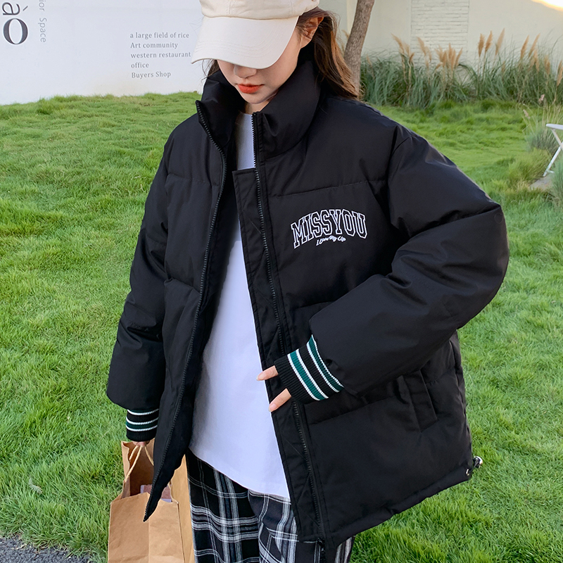 23 new winter thickened baseball cotton coat design niche lightweight down cotton coat women's short autumn and winter