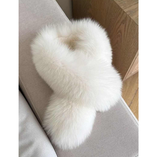 Quality Inspector Winter Warmth Style Scarf for Women, Winter Versatile Trendy Two-Sided Plush Neck Scarf with Fur Collar