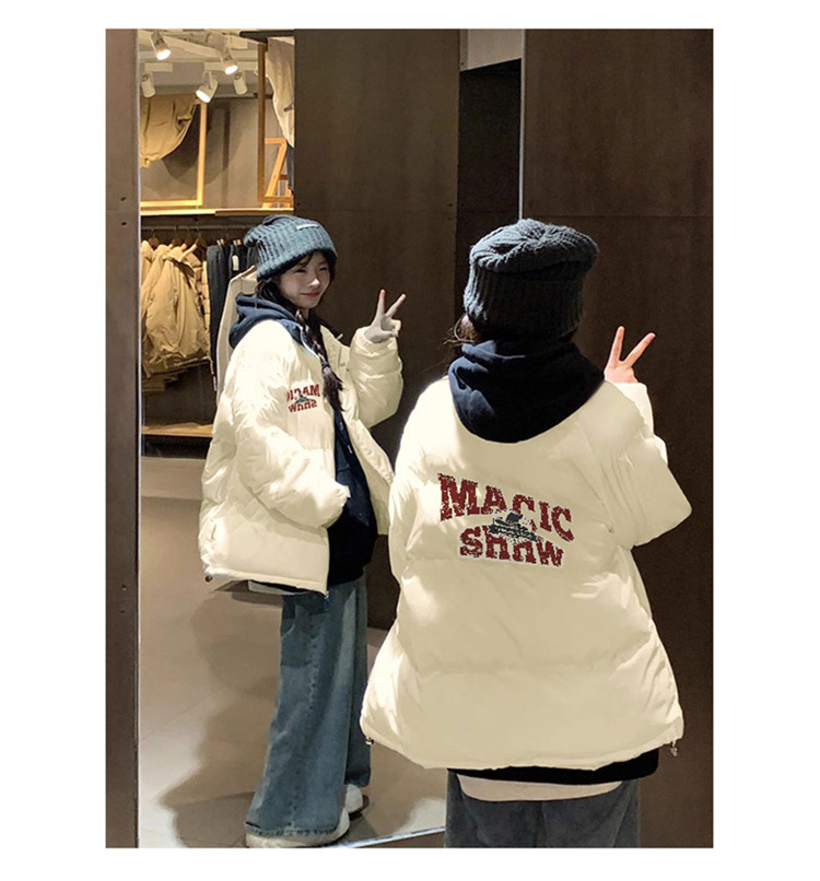 High-quality hand-stuffed cotton thickened winter new cotton loose printed cotton coat and bread coat for women