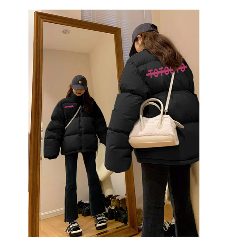 High-quality hand-stuffed cotton thickened winter new cotton loose printed cotton coat and bread coat for women
