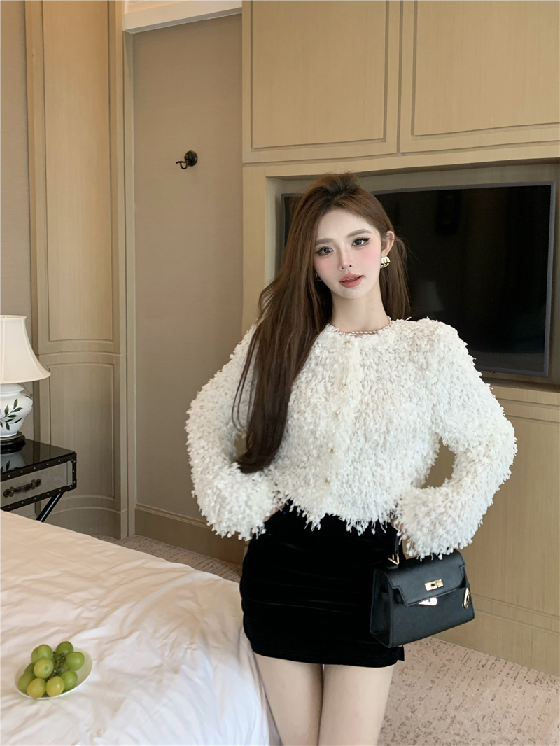 實拍~富家千金法式甜美溫柔風洋氣修身設計感小個子穿搭外套