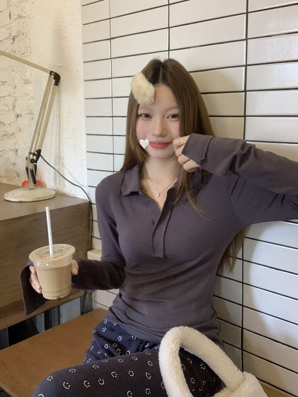 實拍三標齊修顯百搭翻領純色內搭打底上衣女