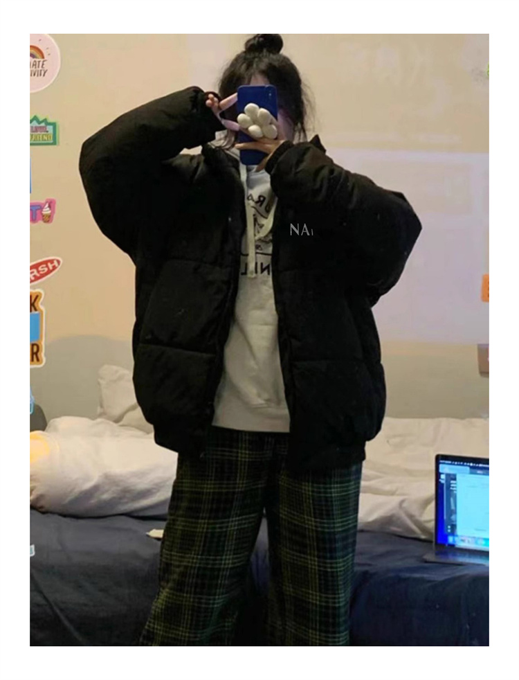 High-quality hand-stuffed cotton thickened winter new cotton loose printed cotton coat and bread coat for women