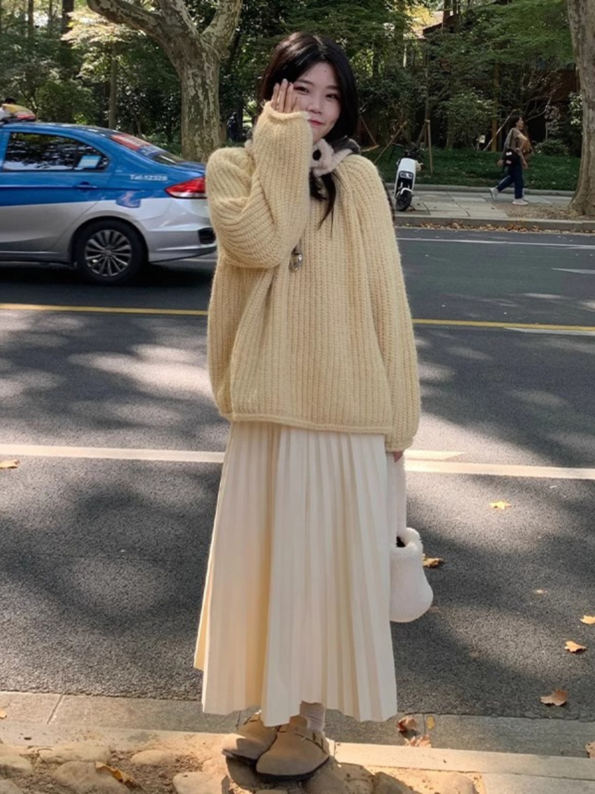 深冬裝茶系穿搭配一整套女2023新款小香風今年流行半身裙兩件套裝