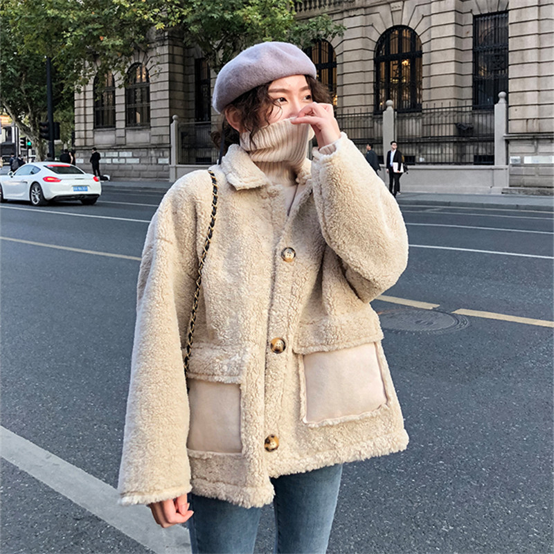 Lamb wool coat for women 2023 new autumn and winter versatile thickened fur coat
