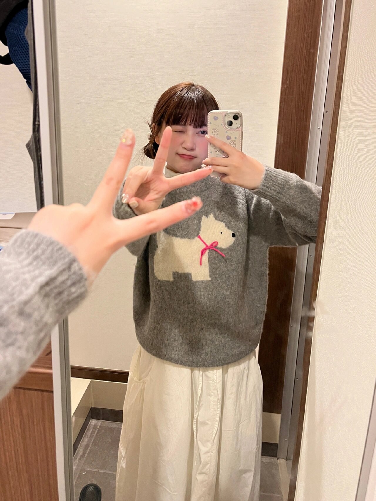 溫柔風奶fufu小狗毛衣女秋冬新款小眾設計感軟糯圓領針織內搭上衣