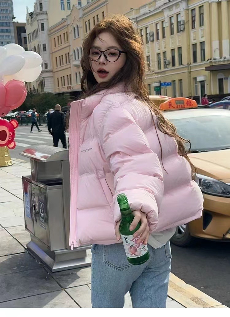 韓國短款立領羽絨服學生麵包服thisisneverthat女款冬裝外