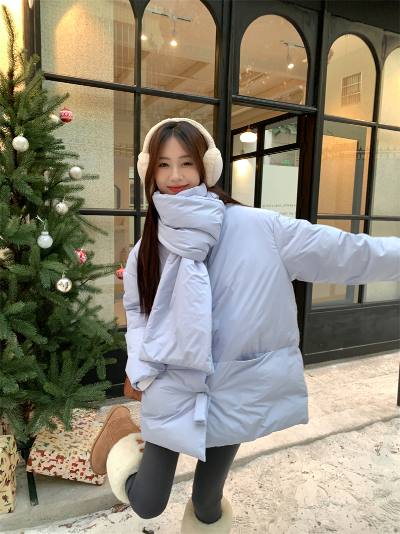 Actual shot of winter Korean style versatile loose Korean-style Christmas bread coat thickened cotton-padded jacket cotton-padded clothes