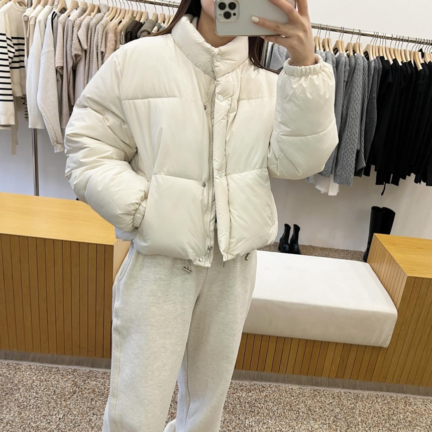韓國chic冬季新款韓版復古立領寬鬆休閒棉服外套