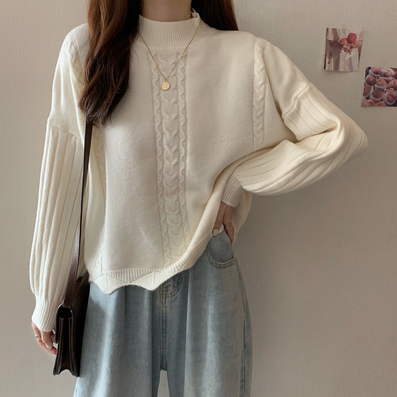打底衫毛衣女秋冬內搭2023新款小個子設計感小眾短款高領針織上衣