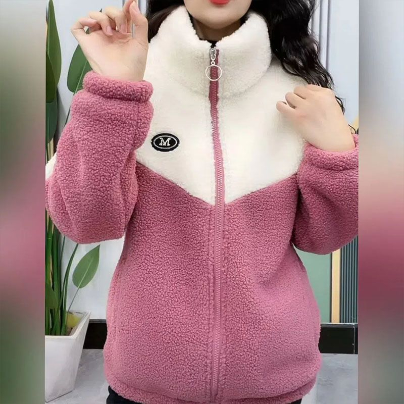 冬季保暖女外套休閒棉衣加絨加厚立領拉鏈秋冬季高檔女外套穿搭