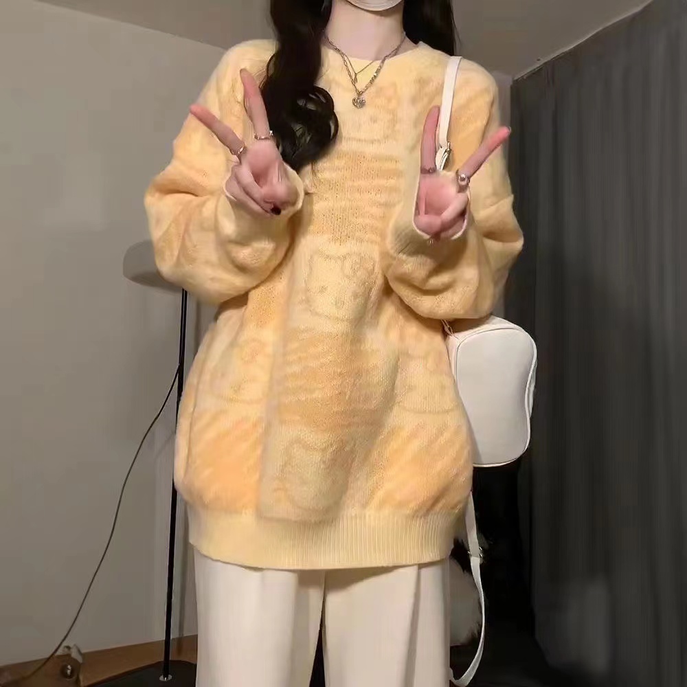 小個子奶fufu慵懶毛衣女秋冬高級感日系復古溫柔風小眾軟糯上衣服