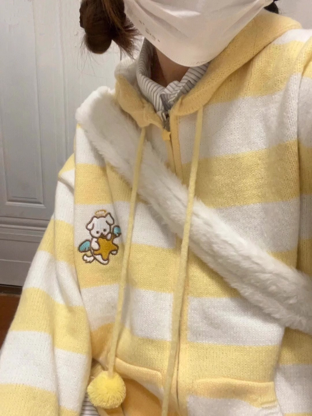 韓版小眾學院風可愛甜美條紋針織百搭毛衣上衣