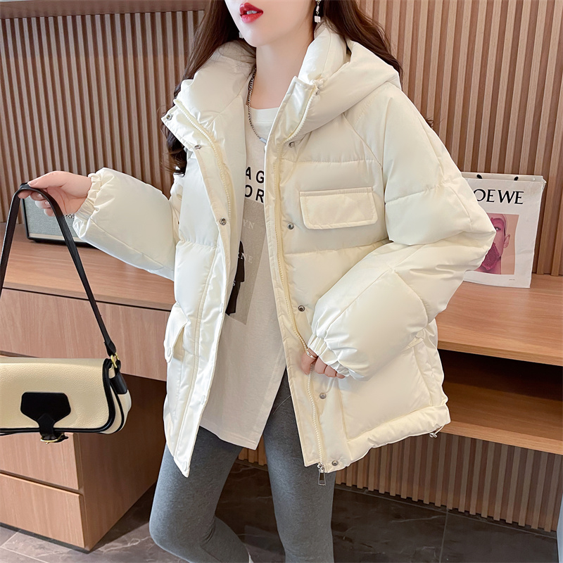 實拍2023新款羽絨棉服女韓版連帽寬鬆網紅ins港風加厚保暖棉衣女
