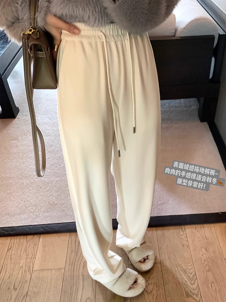 原版做法 純棉華棉 厚款複合銀狐絨 懶人褲~絨感顯瘦衛褲女