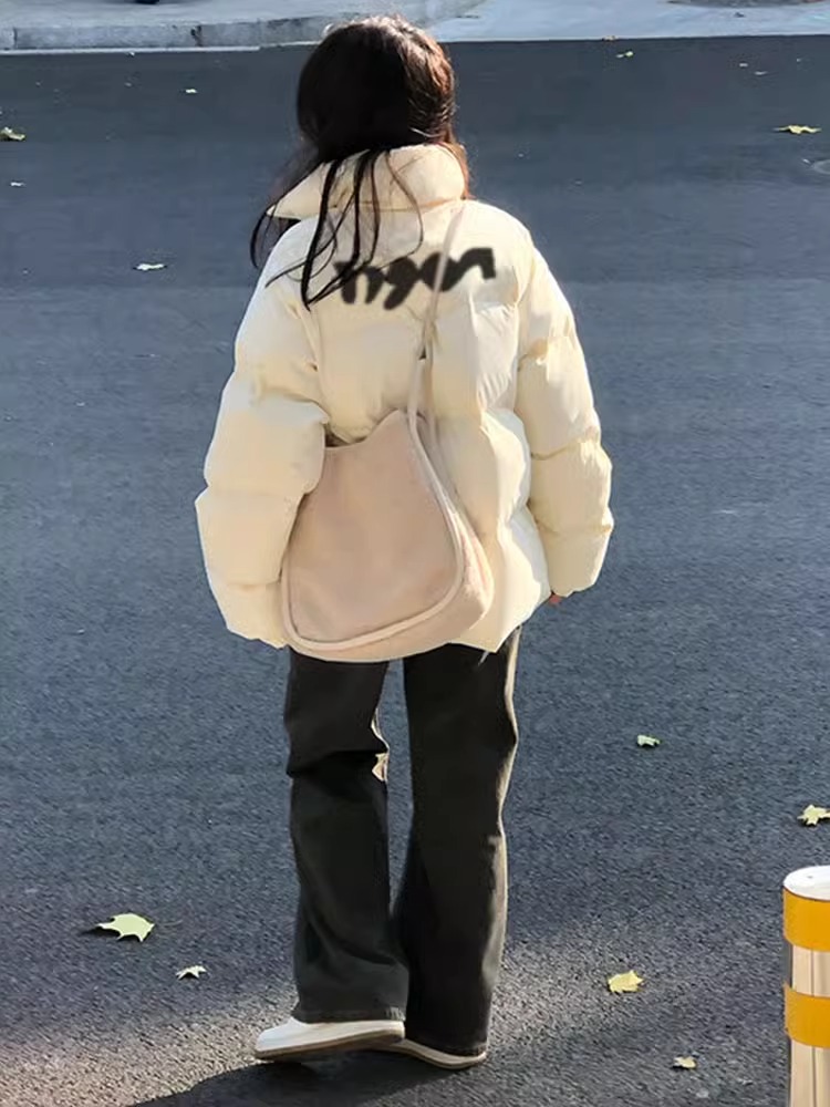 High-quality hand-stuffed cotton thickened winter new cotton loose printed cotton coat and bread coat for women