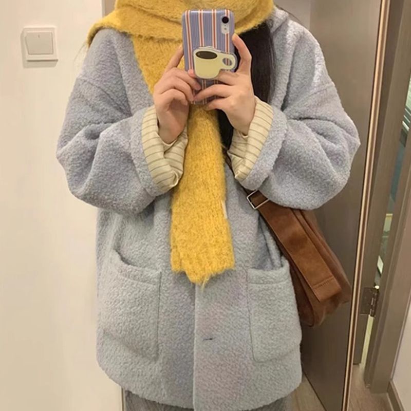 Short woolen coat for women 2023 autumn and winter new style woolen coat, high-end and small, Korean style is popular this year