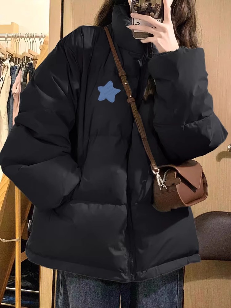 High-quality hand-stuffed cotton thickened winter new cotton loose printed cotton coat and bread coat for women