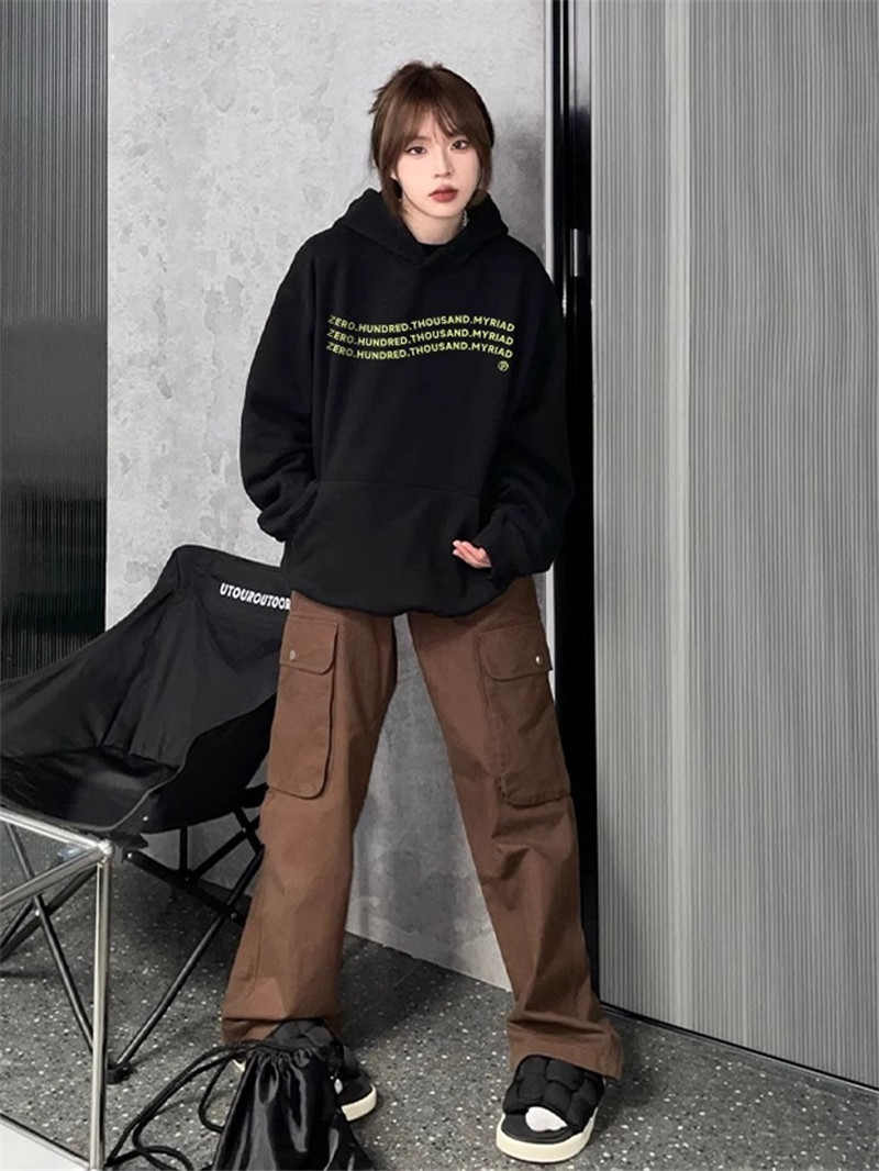 防棉華棉複合牛奶絲300克/銀狐絨400克連帽衛衣女