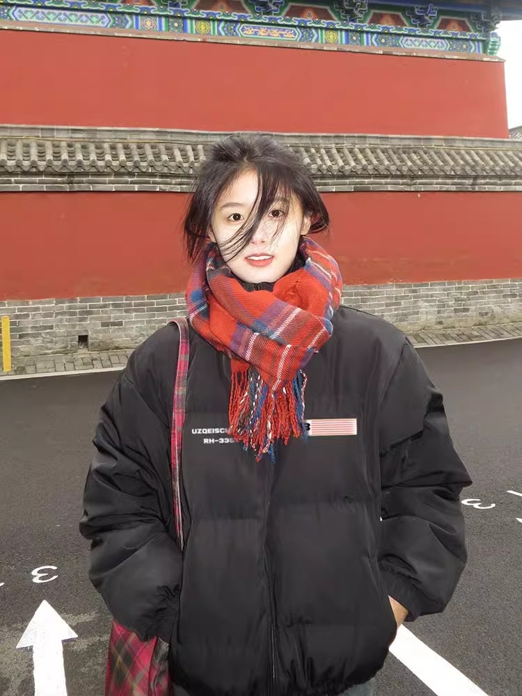 High-quality hand-stuffed cotton thickened winter new cotton loose printed cotton coat and bread coat for women