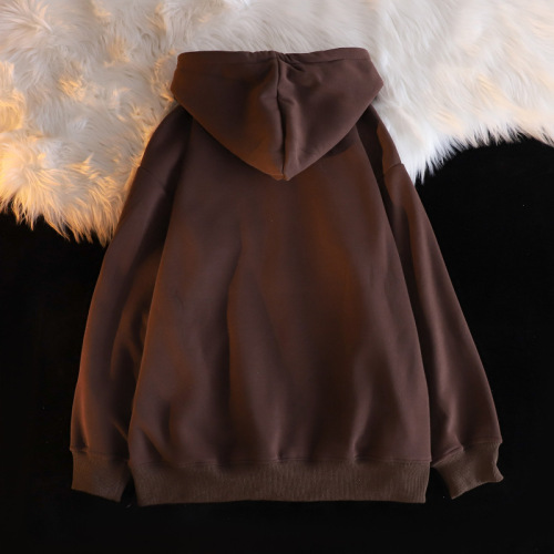 First real shot of 380 grams Chinese cotton composite sweatshirt for women in autumn and winter plus velvet thickened cardigan coat tops for women plus size