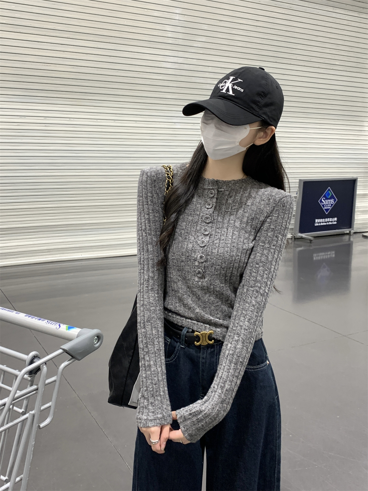 實拍 秋冬韓版修身氣質紐扣坑條顯瘦保暖內搭T恤打底衫上衣女