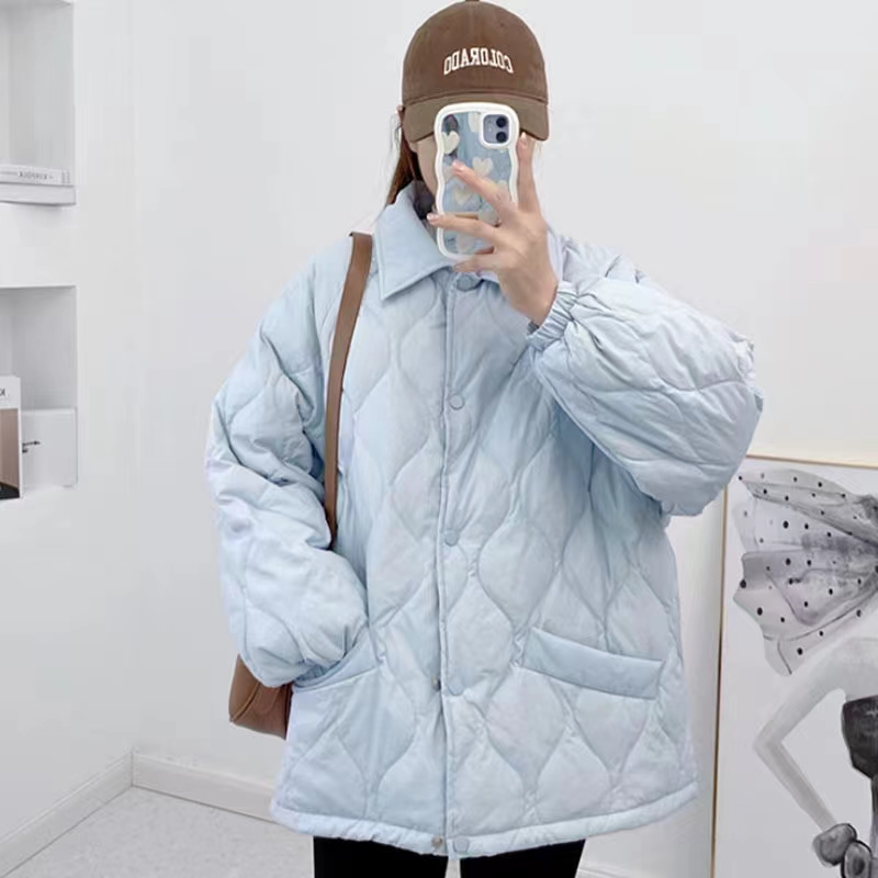 Lightweight cotton jacket for women, short style 2023 new Korean style fashionable and stylish small person loose autumn and winter cotton jacket