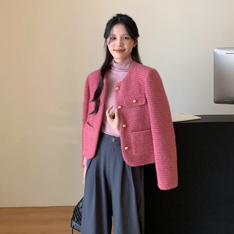 Xiaoxiang Gentle Style 2023 New French Small Jacket Women's Autumn and Winter Woolen Korean Style Short Top