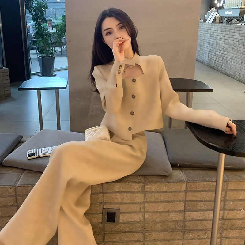 小香風套裝女2023秋季新款時尚氣質名媛高級感百搭復古港味潮ins