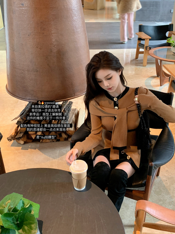 momoshero思南小洋房美拉德的邀約綿羊毛假披肩毛織上衣
