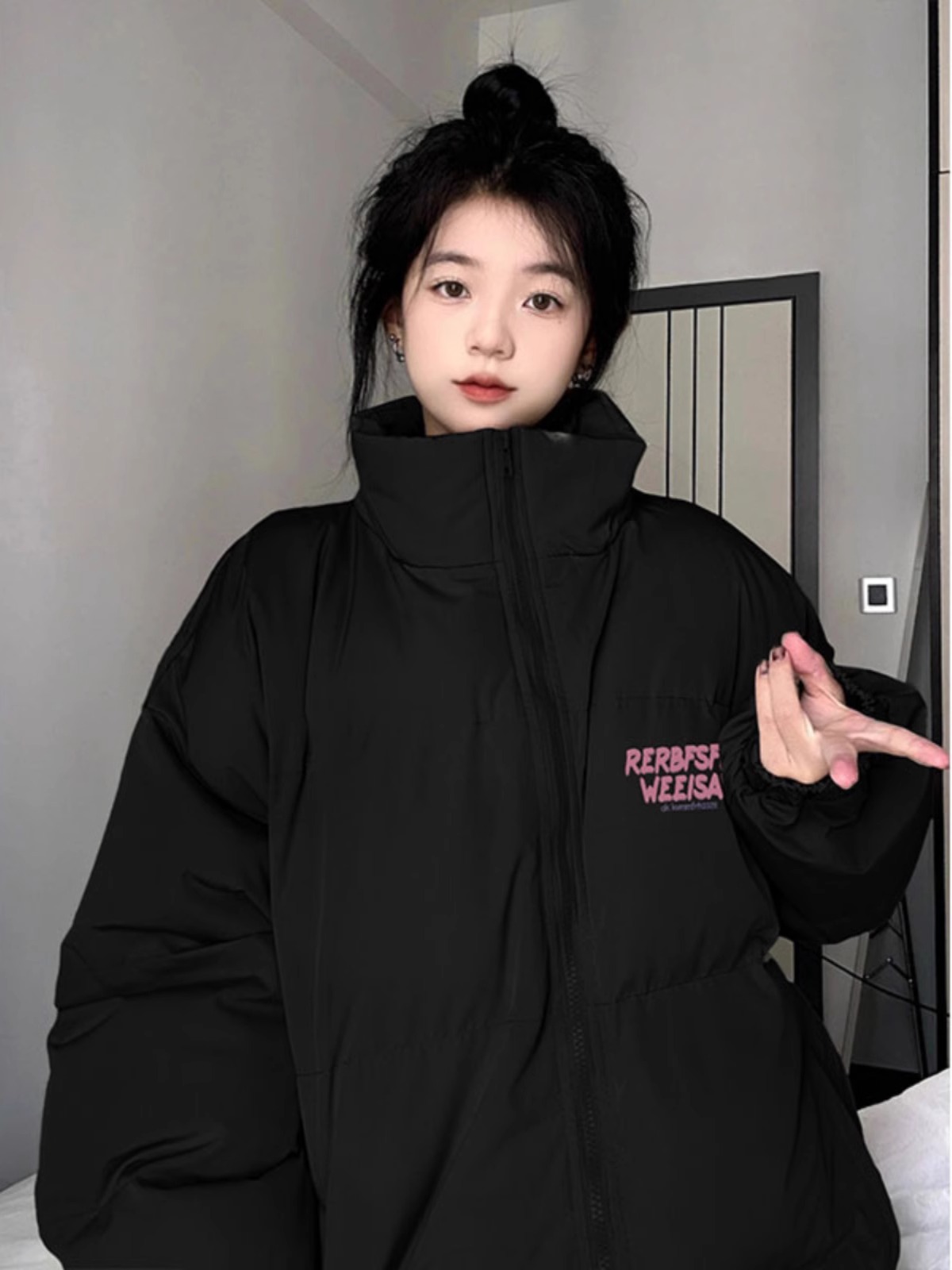 High-quality hand-stuffed cotton thickened winter new cotton loose printed cotton coat and bread coat for women