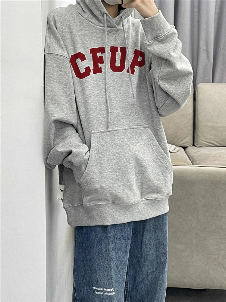 防棉華棉複合牛奶絲300克/銀狐絨400克連帽衛衣女