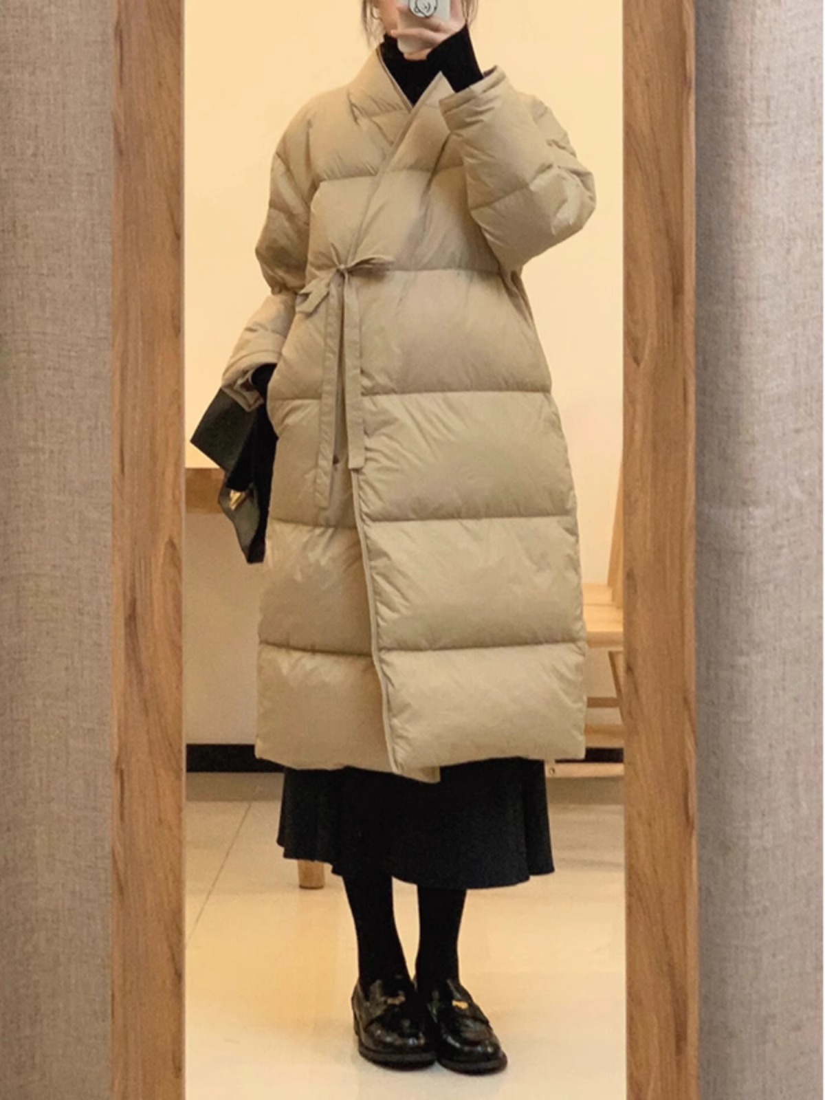 Down jacket for women in winter 2023 new mid-length high-end wear lazy knee-high loose thickened warm jacket