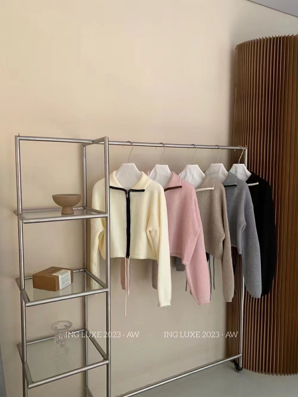 BB Home Korea Street Cool Girl Woolen Jacket Casual Daily Solid Color Sister Versatile Style Regular Length Loose