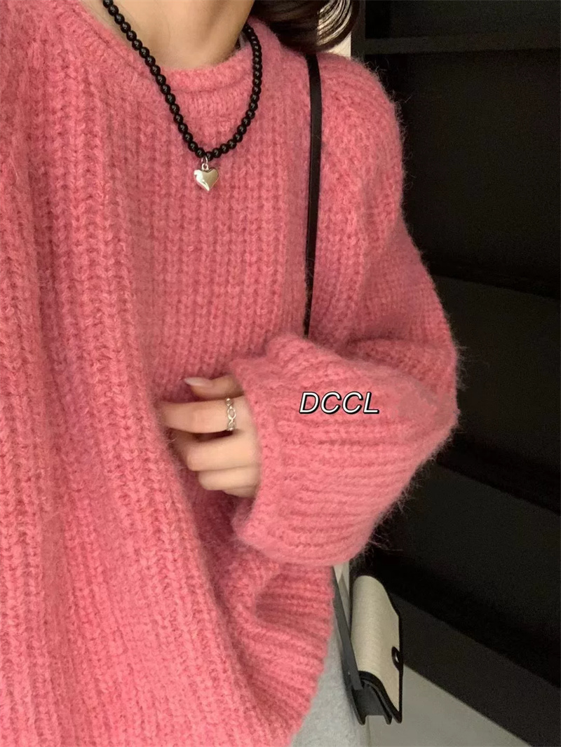 毛衣女款秋冬2023新款粗針高級感超好看韓系慵懶風粗線加厚針織衫