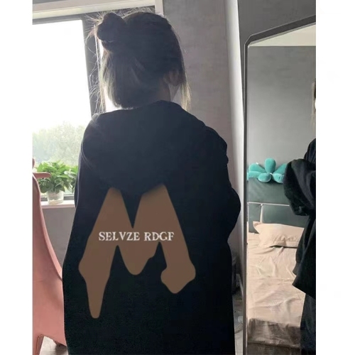 Women's  New Fleece-Lined Thick Black Hooded Sweatshirt Set