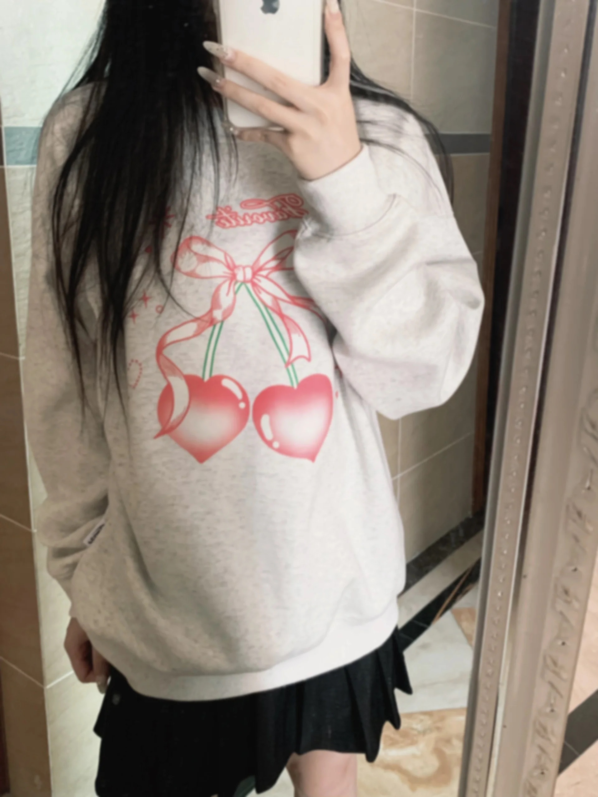 防棉華棉複合牛奶絲300克/銀狐絨400克圓領衛衣女