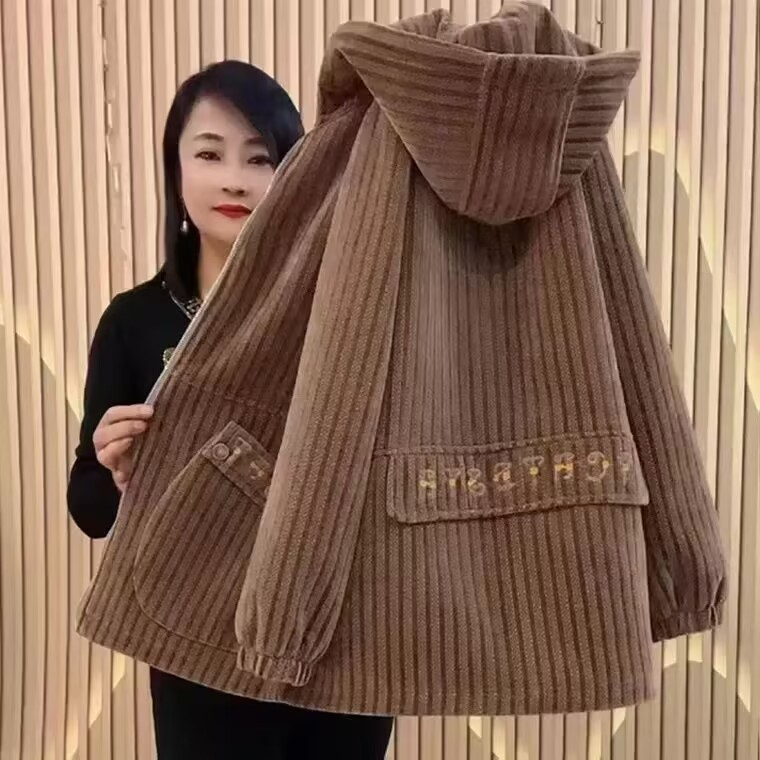 450g European cotton velvet composite super plus velvet casual hooded loose autumn and winter clothing simple slim long-sleeved jacket