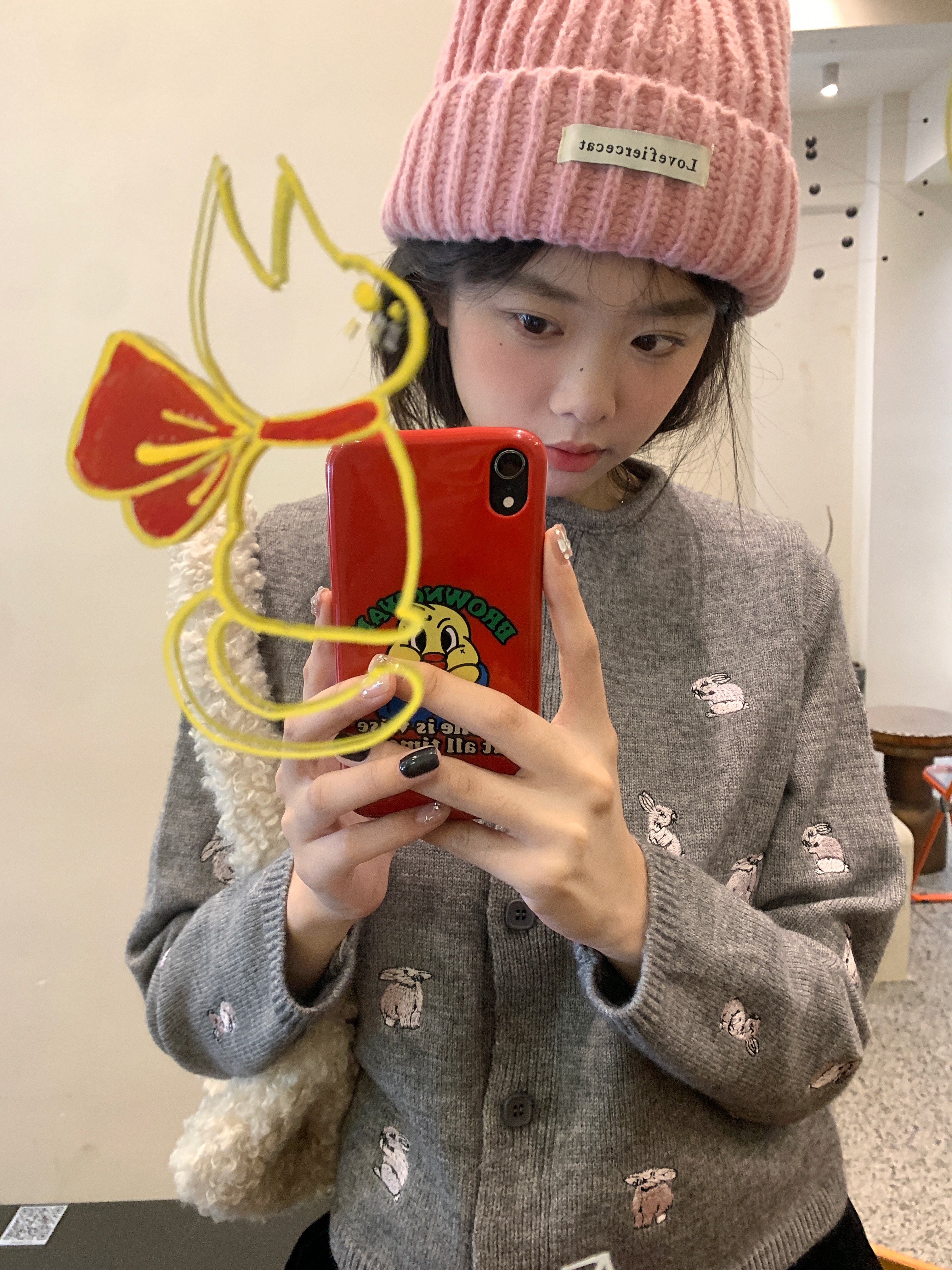 實拍 刺繡毛衣外套女早春秋季女裝減齡漂亮短款上衣針織開衫