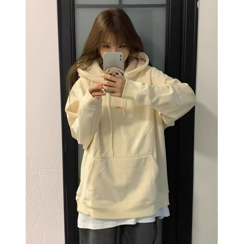 防棉華棉複合牛奶絲300克/銀狐絨400克連帽衛衣女