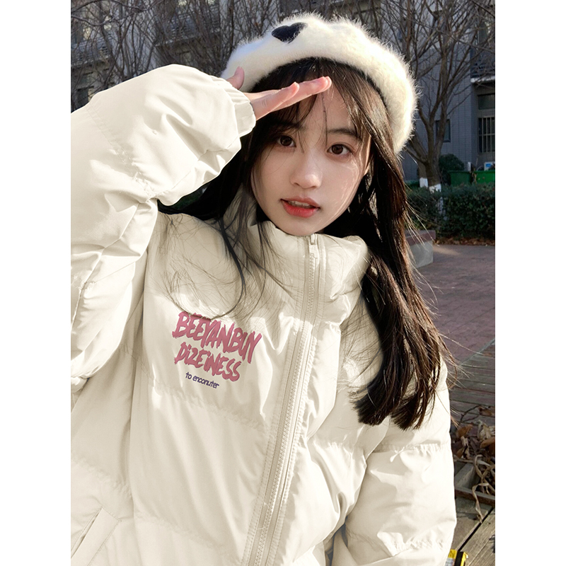 Cotton coat women's high-end coat 2023 new winter niche design oversize bread coat