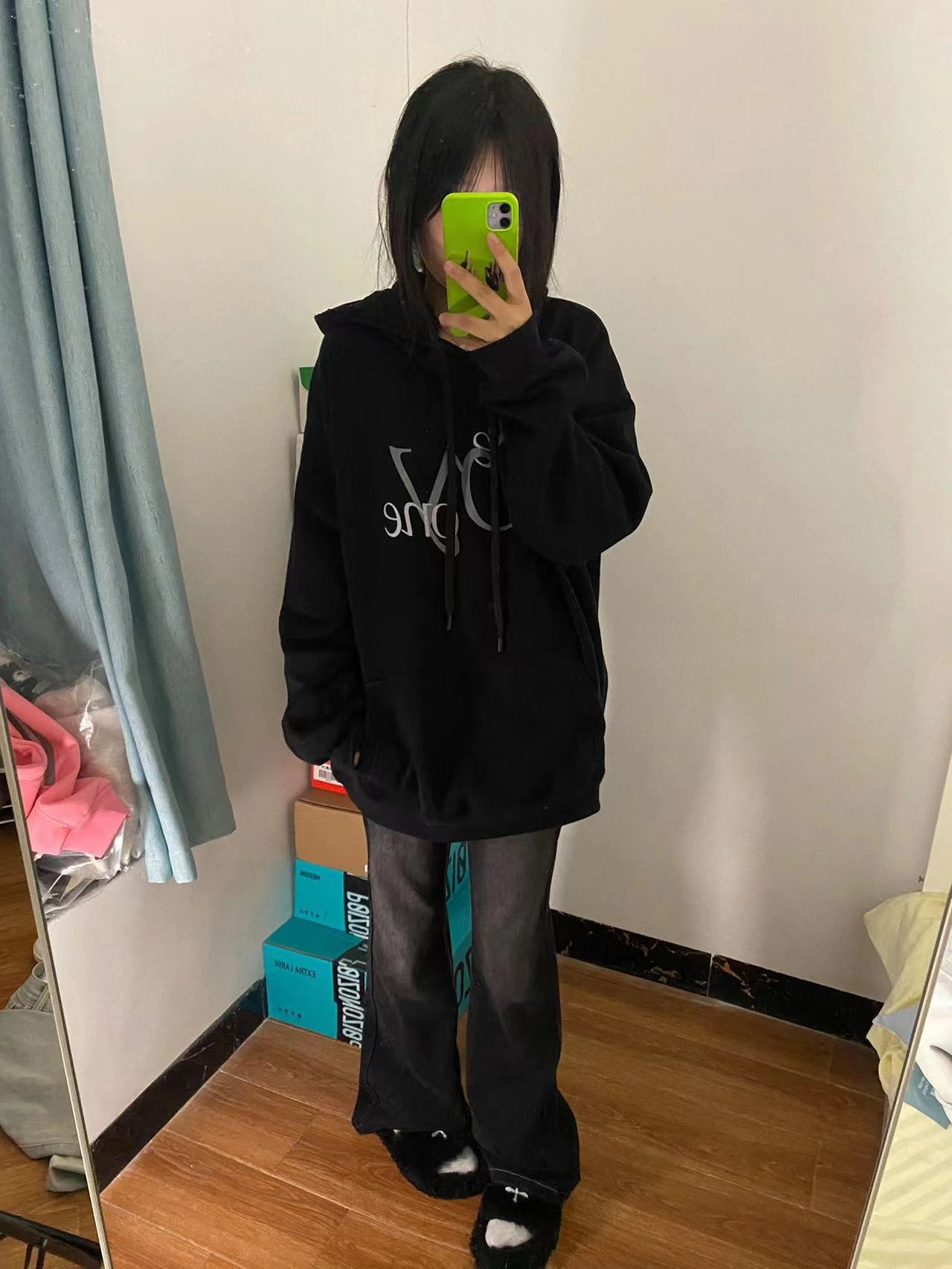 防棉華棉複合牛奶絲300克/銀狐絨400克連帽衛衣女