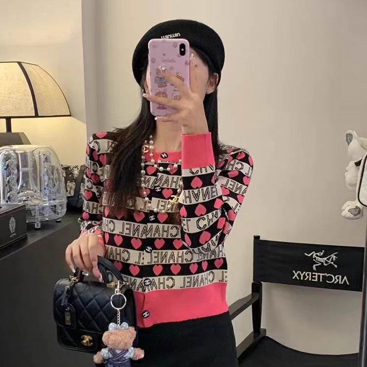 法式時髦網紅圓領針織開衫女秋冬設計感復古修身時尚百搭毛衣外套