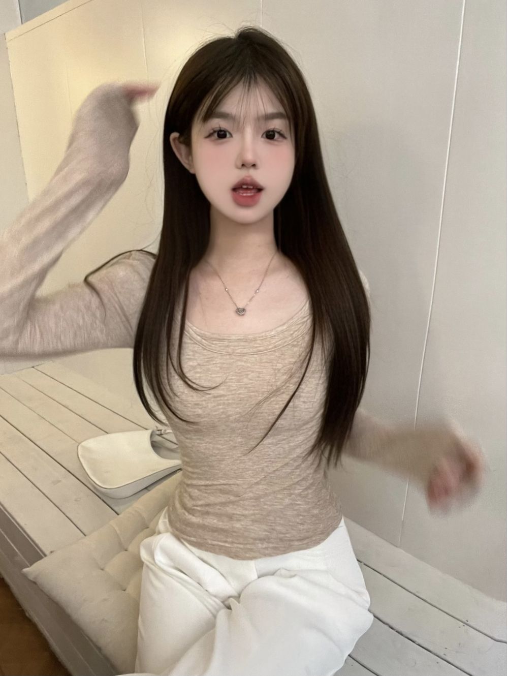 實拍三標齊修身顯瘦真假兩純欲內搭外穿打底衫上衣女