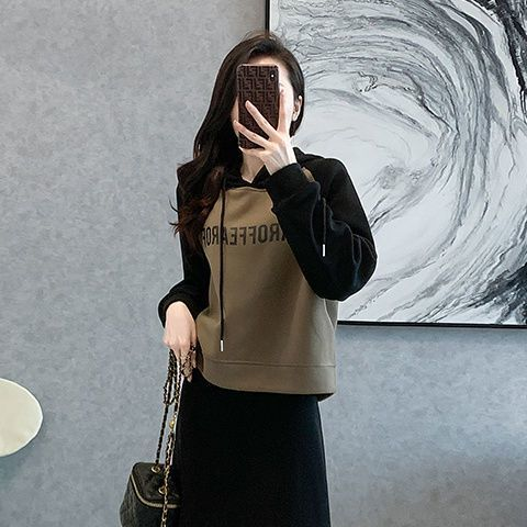 連帽衛衣女2023秋冬季胖MM韓版百搭遮肉顯瘦減齡寬鬆
