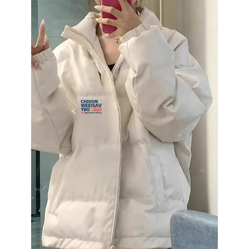 Down cotton coat women's high-end coat 2023 new winter niche design oversize bread coat