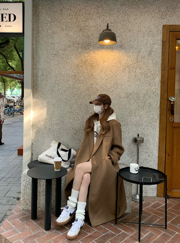 Real shot Coat of the Year Wang Zha’s classic style right-shoulder woolen coat