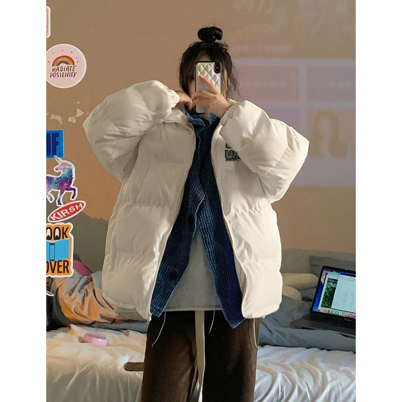 Down cotton coat women's high-end coat 2023 new winter niche design oversize bread coat
