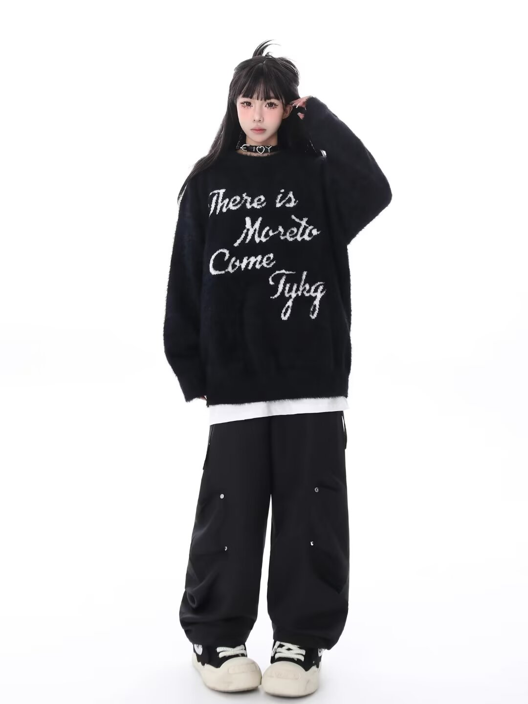 American style national trend lazy style letter pullover sweater casual couple loose fashion versatile sweater autumn new style