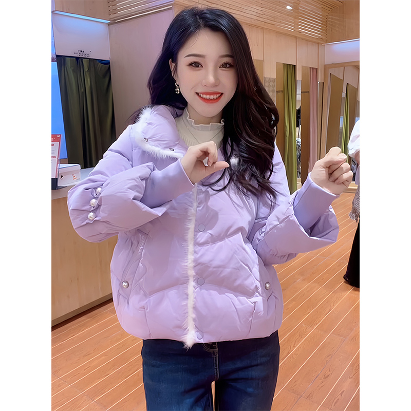 Quality Inspection Official Picture Cotton Jacket Women's Autumn and Winter New Stitching Design Temperament Stand Collar Long Sleeve Top Warm Bread Jacket